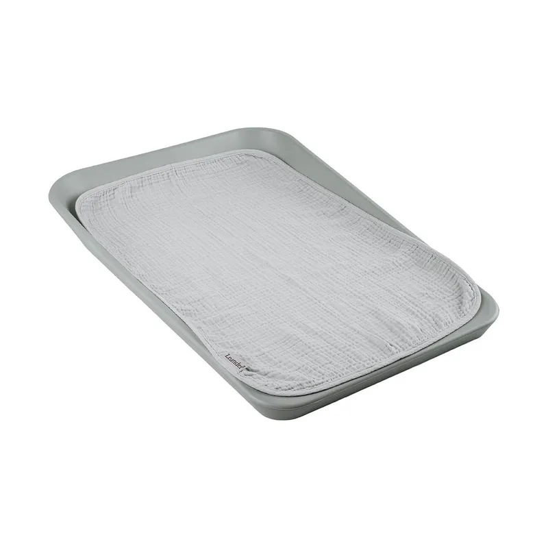 Leander Hydrophile Tücher Organic Muslin - 2 Stück - Pearl Grey / Sage Green