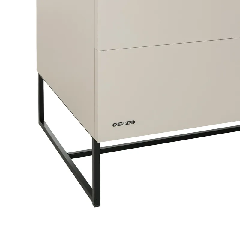 Kidsmill Intense II Kommode 3S Matt Oatmeal - Schwarz - Matt Oatmeal
