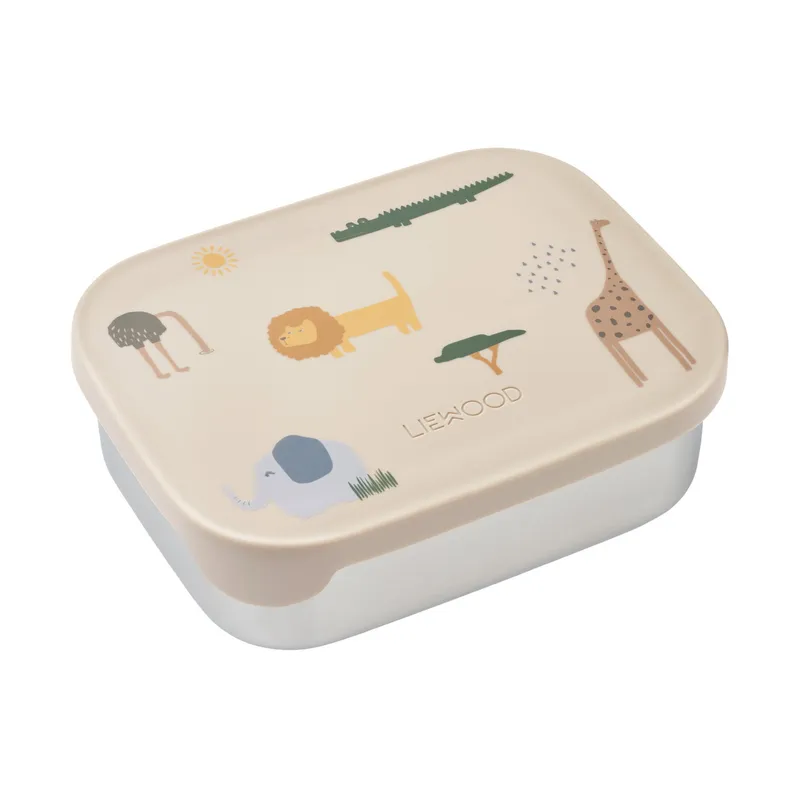 Liewood Arthur Lunchbox - Safari Sandy Mix