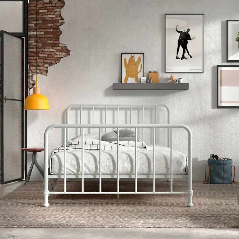 Vipack Bronxx Bett - 140 x 200 cm - Matt Weiß