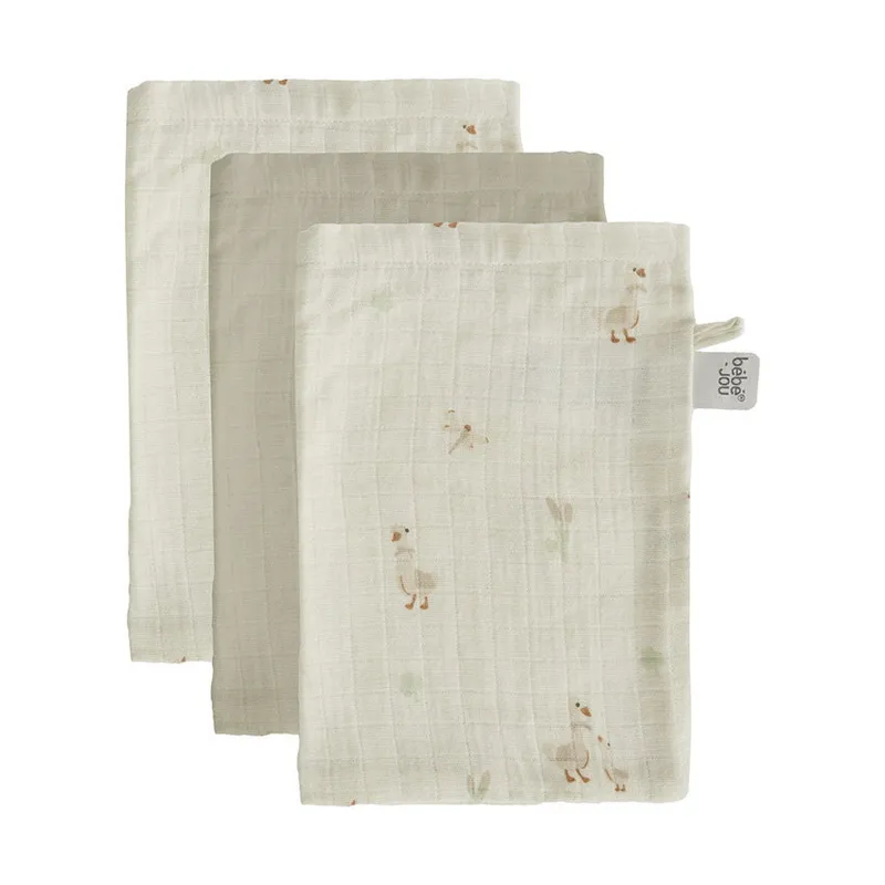 Bébé-Jou Dear Goose Hydrophile Waschlappen – 3er-Pack