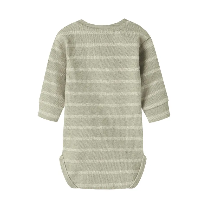 Lil'Atelier Babybody - Größe 68 - Moss Gray