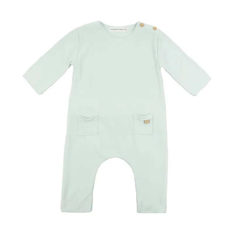 Bamboom Strampler - 6 Monate - Sky Grey