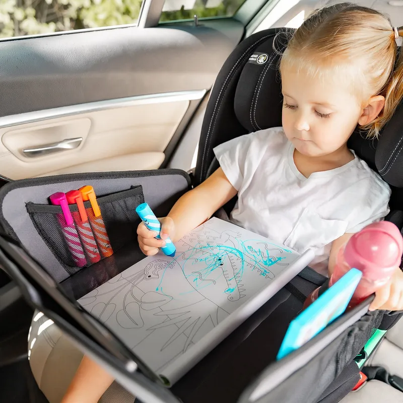 Yrda Travel Tray Reisetisch für Kinder - Faltbar - Schwarz