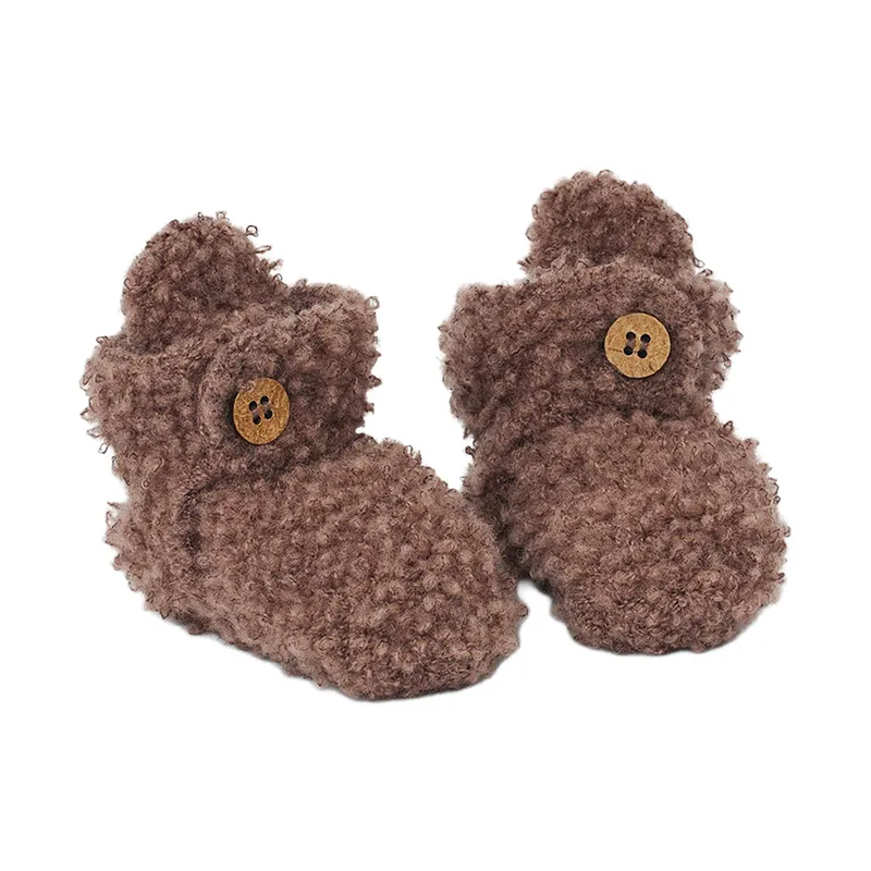 Smallstuff Hausschuhe – Merinowolle – Größe 68/74 – Rose Brown