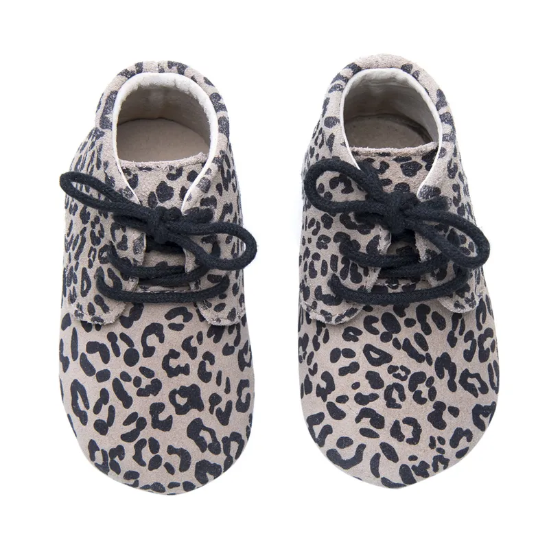 Mavies Classic Babyschuhe Leopard, Grau, Gr. L