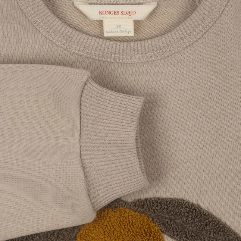 Konges Sløjd Lou Terry Sweater - 3 Monate - Oxford Tan