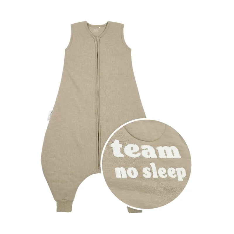 Meyco Slub Team No Sleep Jumper Schlafsack - 80 cm - Taupe / Off White