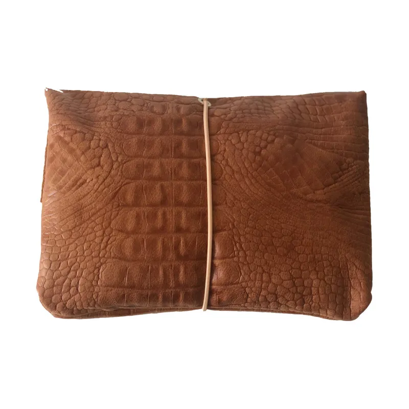 Mozz Bags Wickeletui Croco Cognac Sand
