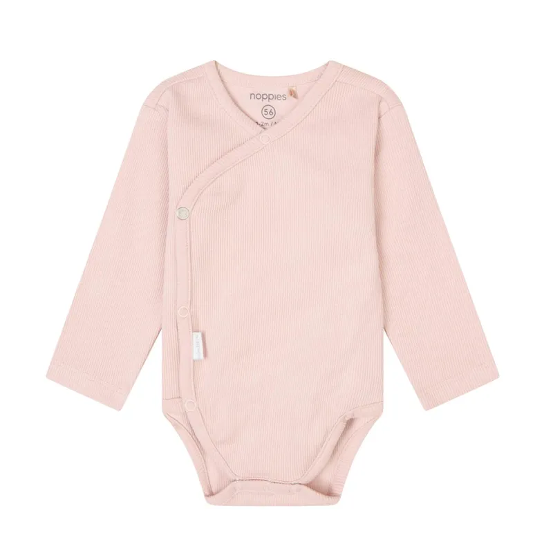 Noppies Narellan Babybody Langarm – Rose Smoke – Gr. 44