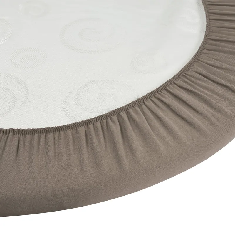 Meyco Spannbettlaken Laufstallmatratze Rund  - 90/95 cm - Jersey - Dark Taupe
