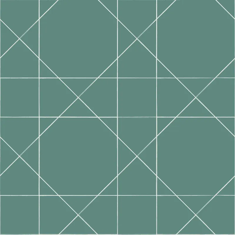 Estahome Graphische Linien I – 0,53 x 10,05 m – Graues Meergrün
