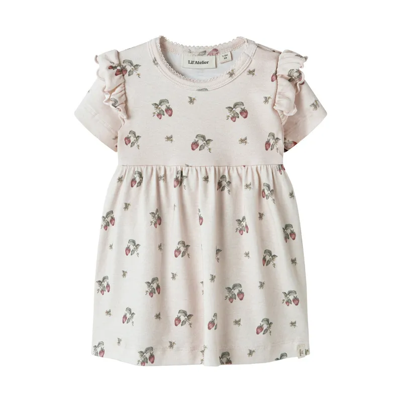 Lil' Atelier Strawberry Kleid - Größe 62 - Morganite
