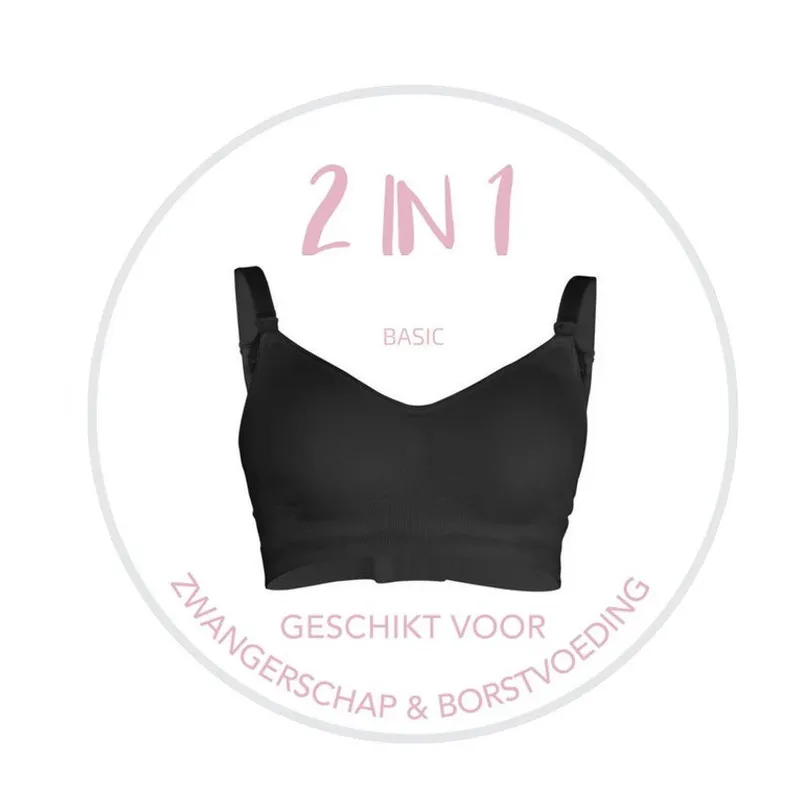 Carriwell nahtloser Still-BH Schwarz Gr. M