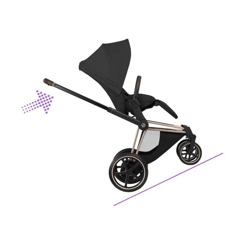 Cybex Kinderwagen 2-in-1 - e-Priam 5 Style - Rosegoldenes Gestell