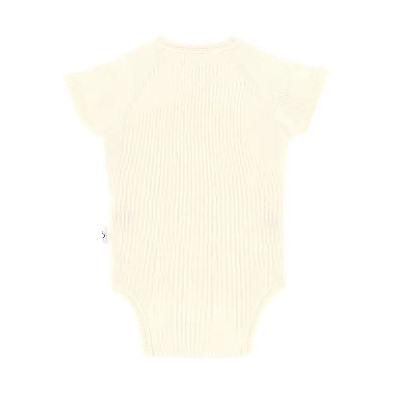 DAY Wickelbody Kurzarm Rib - Gr. 50/56 - Cream