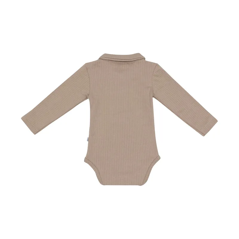 Klein Baby Polo Babybody Ripp - Größe 62 - Filipe Beige