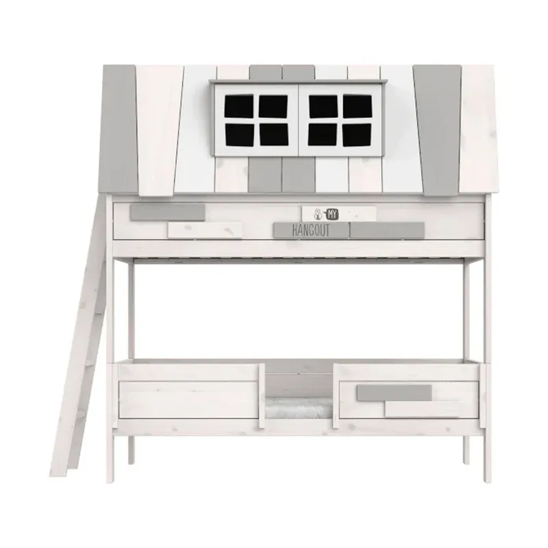 LIFETIME Kidsroom My Hangout Etagenbett - Premium Lattenrost - White Wash