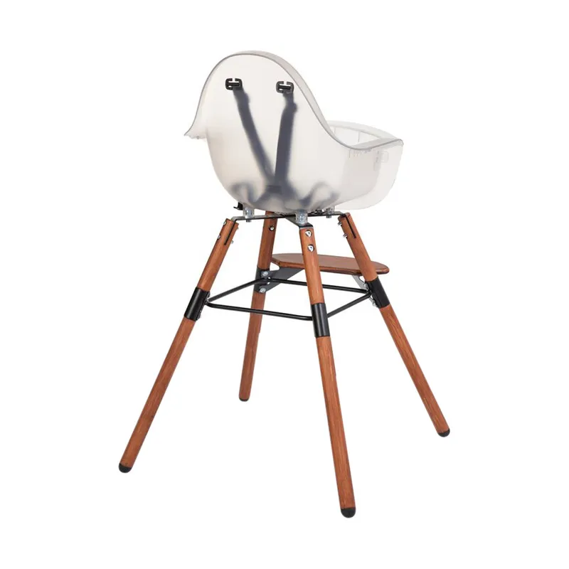 Childhome Evolu 2 2-in-1-Kinderstuhl Walnuss / Transparent