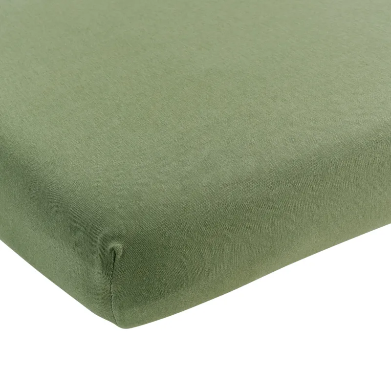 Meyco Uni Spannbettlaken Babybett - 60 x 120 cm - Olive Green