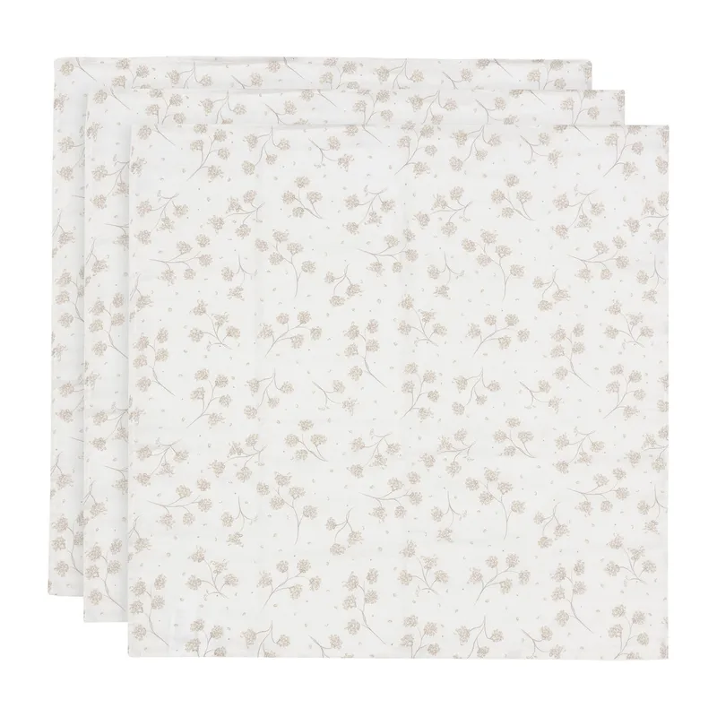Jollein Hydrophiles Tuch - Leafy Dreams - Small - 70x70 cm - 3 Stück