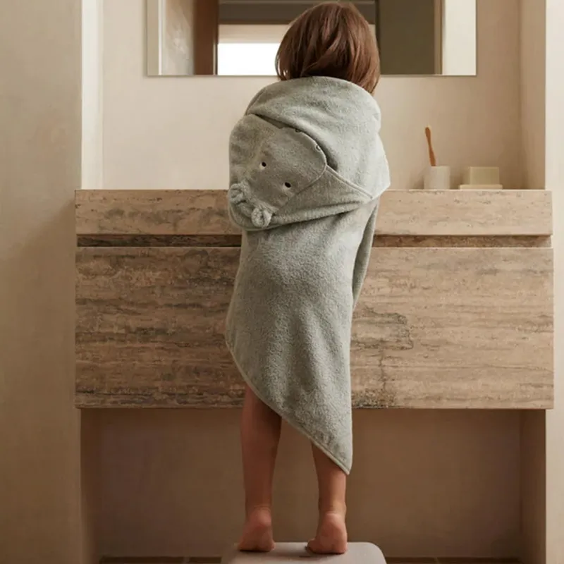 Liewood Badecape - Albert Hippo - Dove Blue