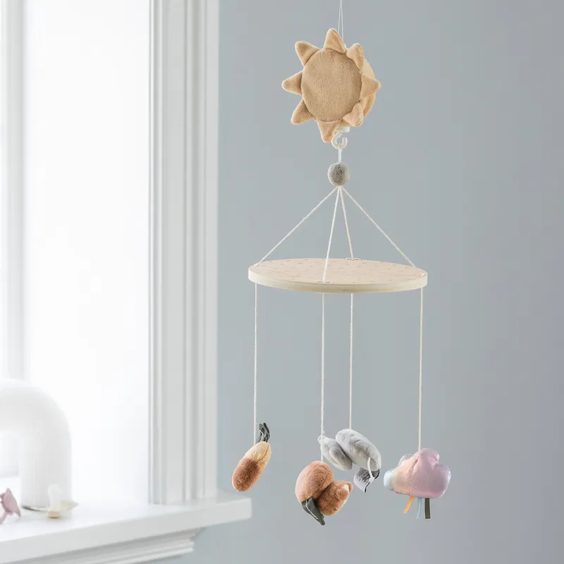 Sebra Baby Musical Mirror Mobile, Woodland