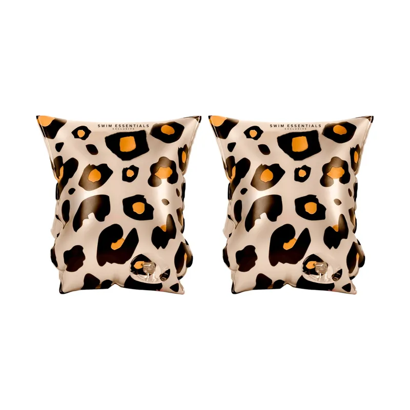 Swim Essentials Schwimmflügel - Beige Leopard - 0-2 Jahre