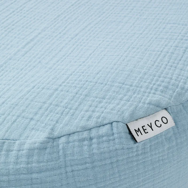 Meyco Baby Uni Relaxbezug Stillkissen - Pre-Washed Musselin - Jeans Blue