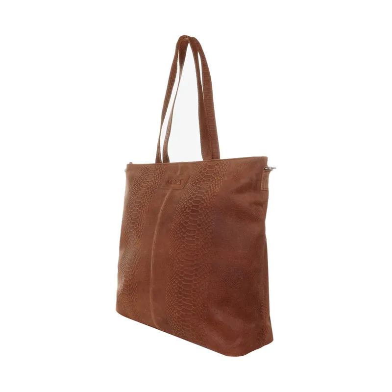 Mozz Bags Momsbag Snake Wickeltasche Cognac