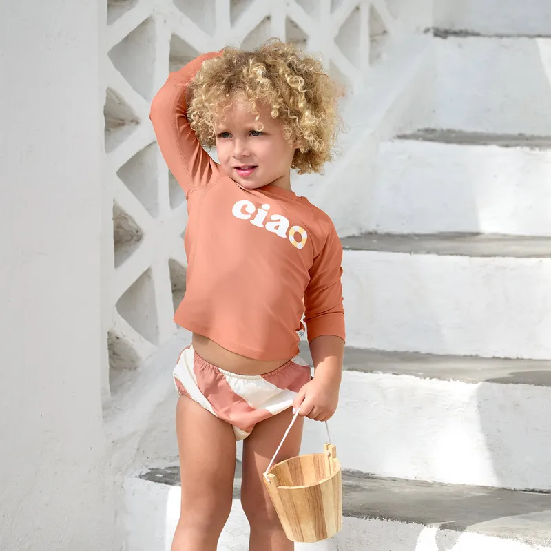 Lässig Stripes Schwimmwindel – Größe 62/68 - Clay/Sea Salt