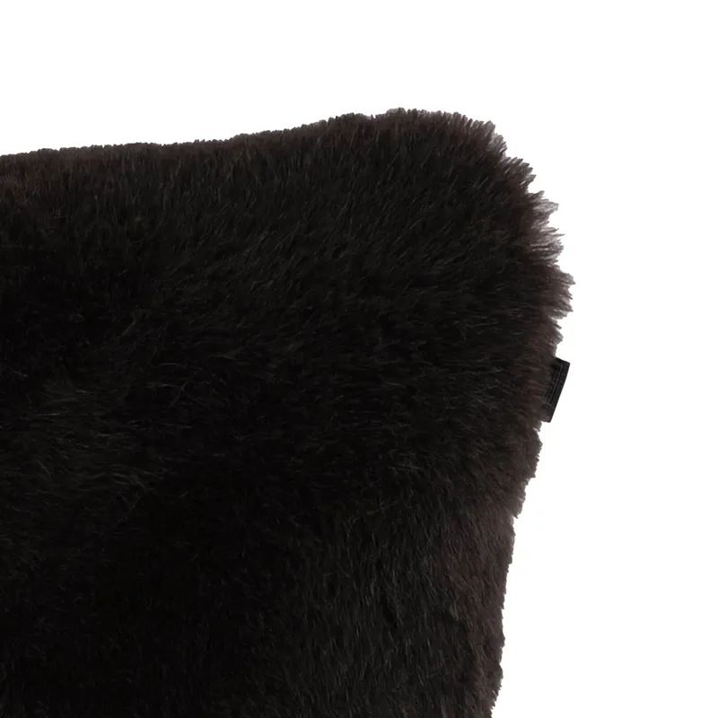 Overseas Rino Fur Kissen - 45 x 45 cm - Dark Taupe