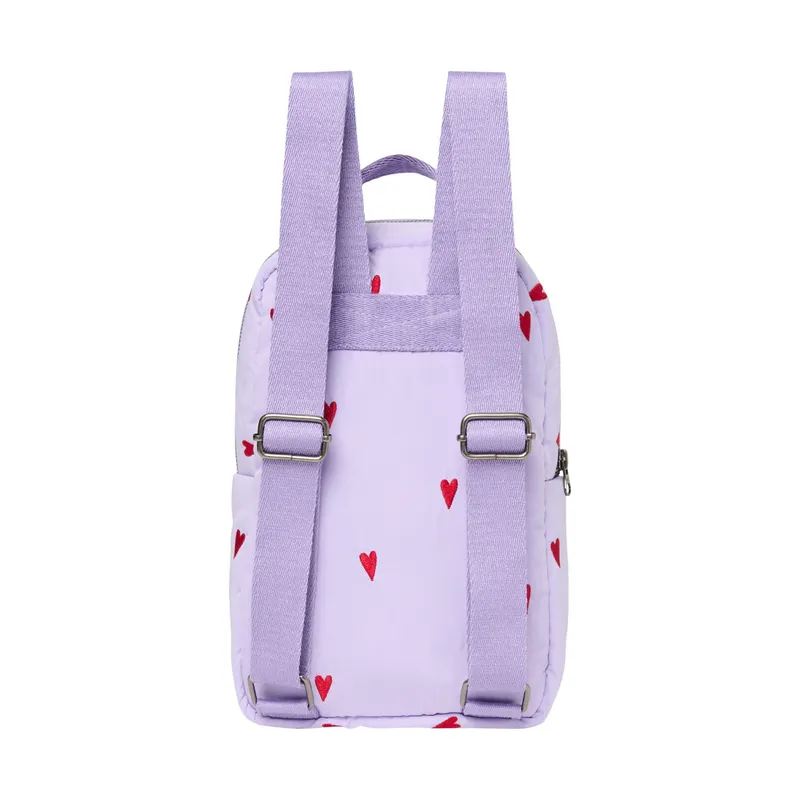 Studio Noos Rucksack - Puffy - Purple Hearts