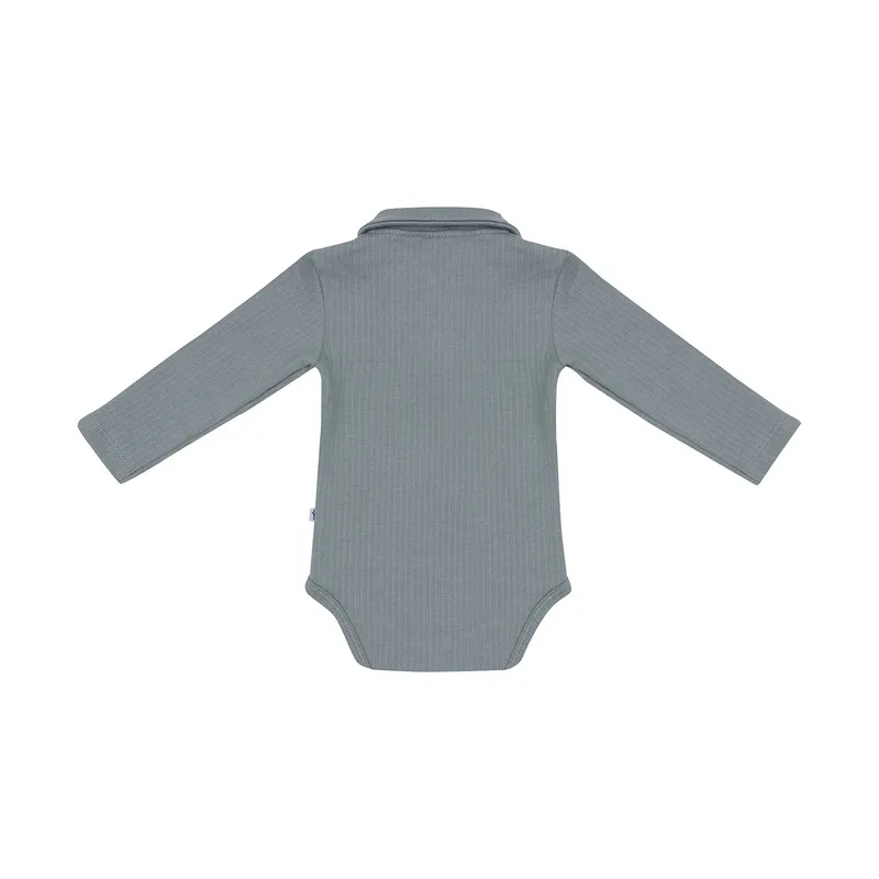 Klein Baby Polo Babybody Ripp - Größe 74 - Stone Green