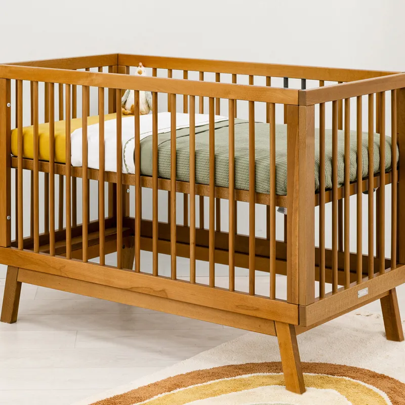 Bopita Kaleo Babybett - 60 x 120 cm - Dune / Rose Wood