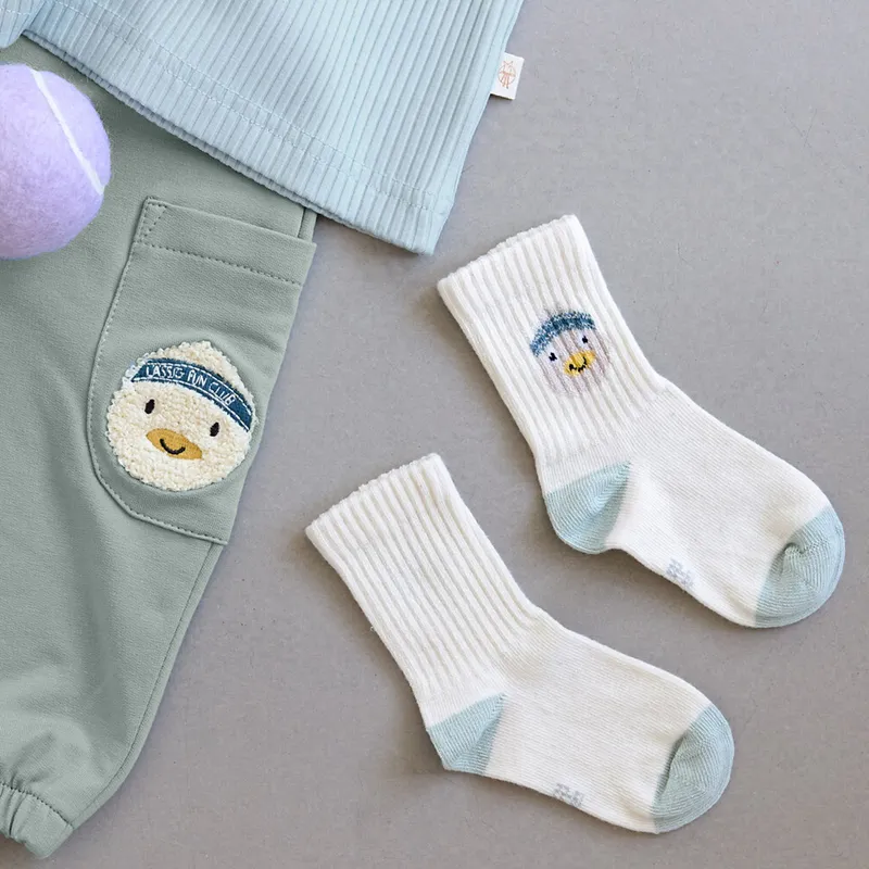 LÄSSIG Tennis Socks 3 Stück GOTS - Duck - Gr. 23-26