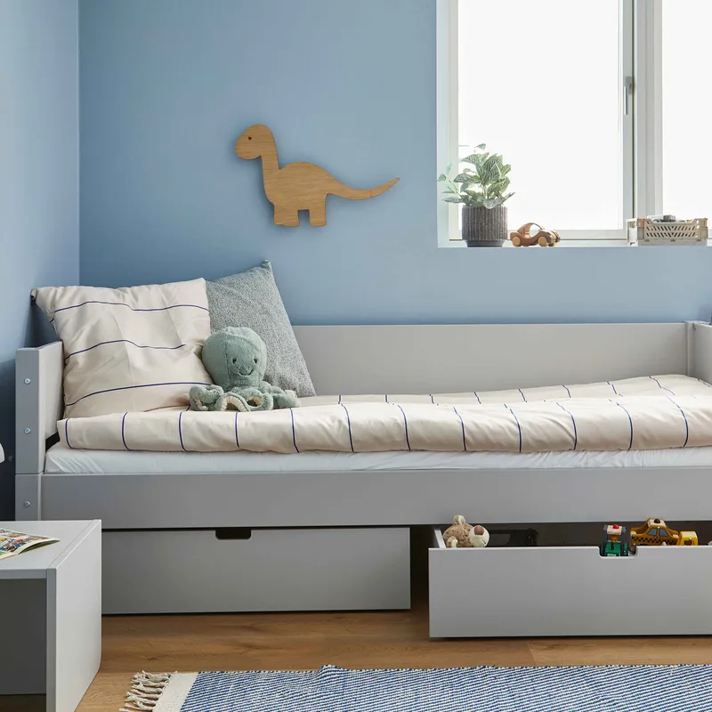 Manis-h Sif Kombibett Inkl. Schubladen - 90 x 200 cm - Silver
