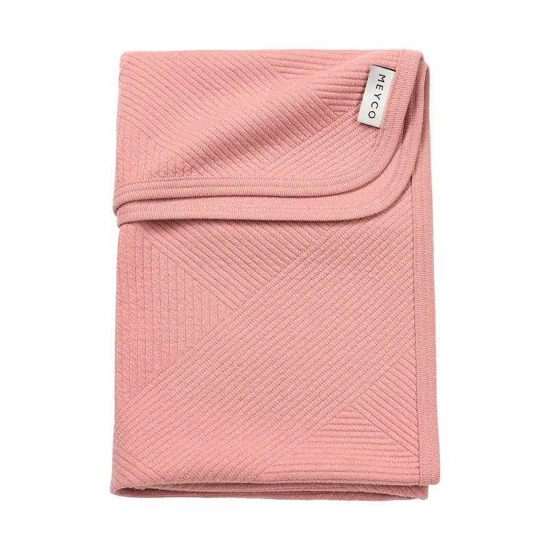 Meyco Strickdecke – Pure – 100 x 150 cm – Jacquard – Rose