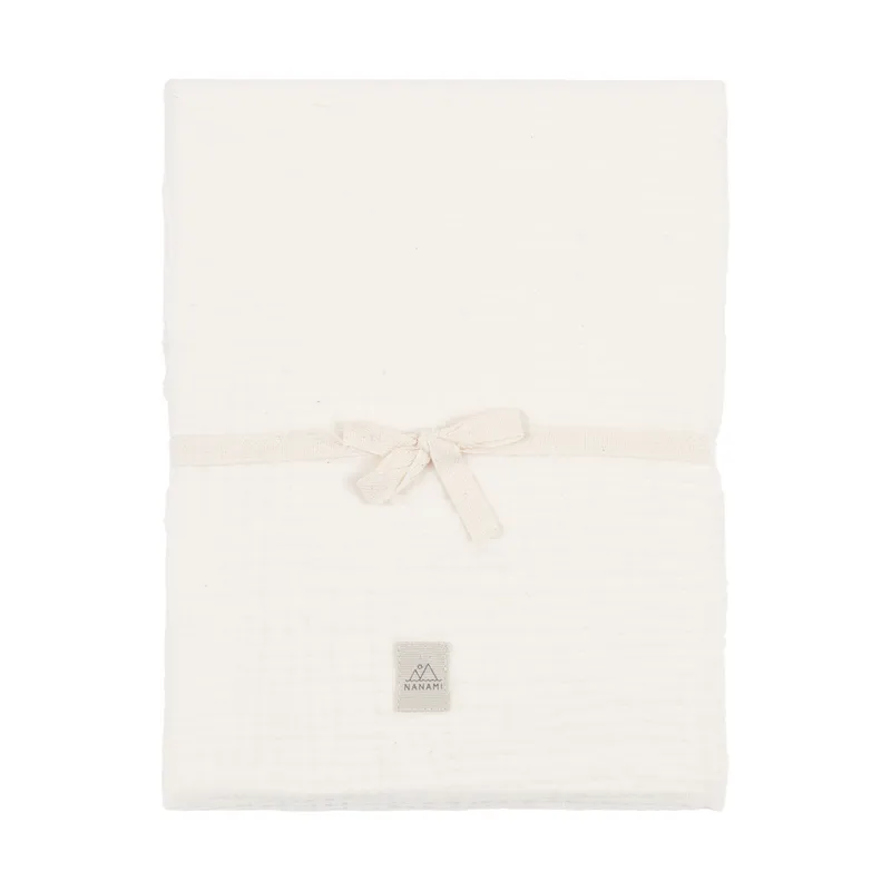 Nanami Matratzenbezug – Bio-Musselin – Latte Plain