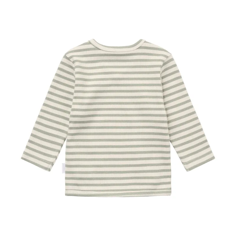 Noppies Top Top LS stripe Iceberg Green 50 - 1610011 9409 50