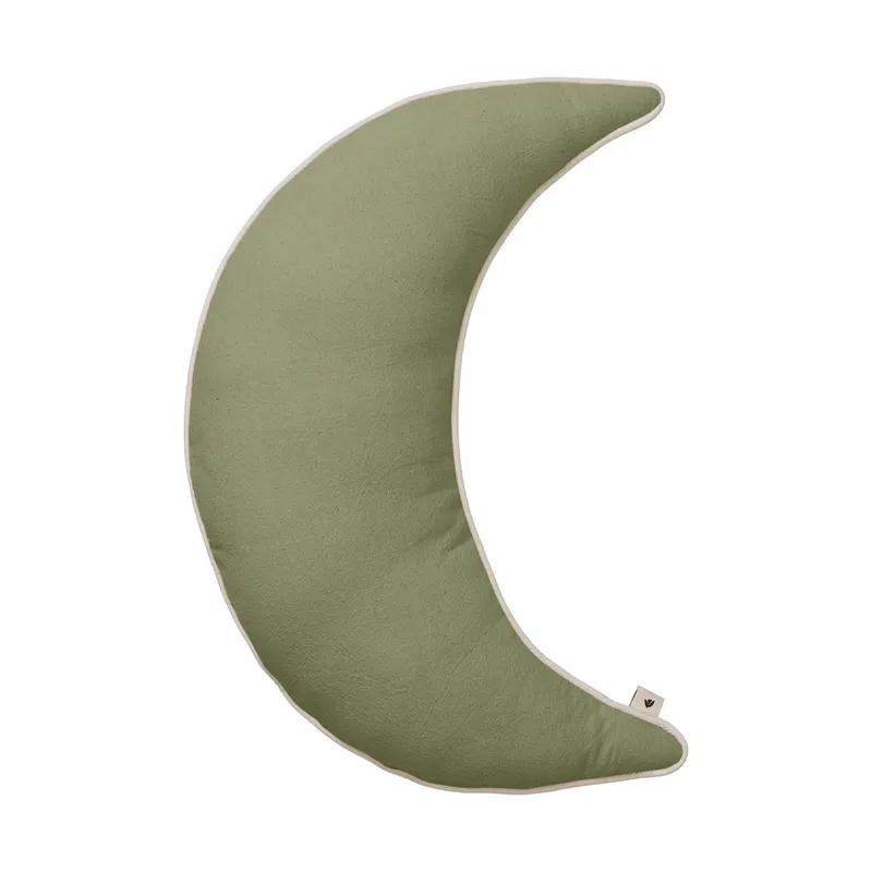 Ferm Living Moon Dekokissen - Bio-Baumwolle - Tea Green