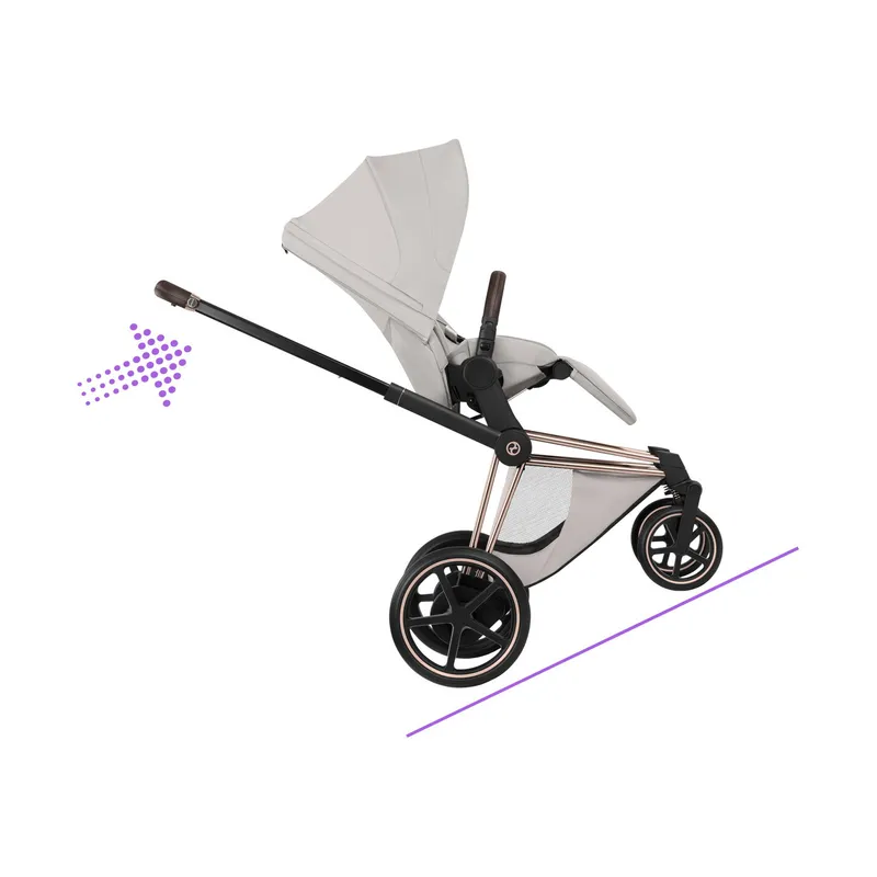 Cybex Kinderwagen 2-in-1 - e-Priam 5 Style - Rosegoldenes Gestell