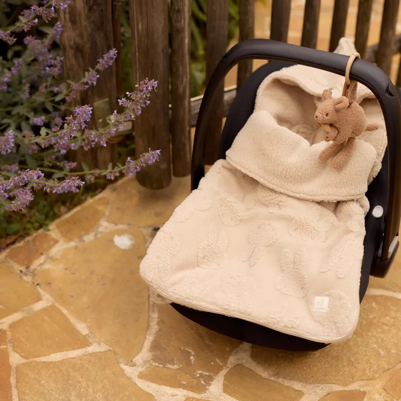 Jollein Miffy Jacquard Fußsack Teddy - Gruppe 0+ 3/5 Punkt Gurt - Sand