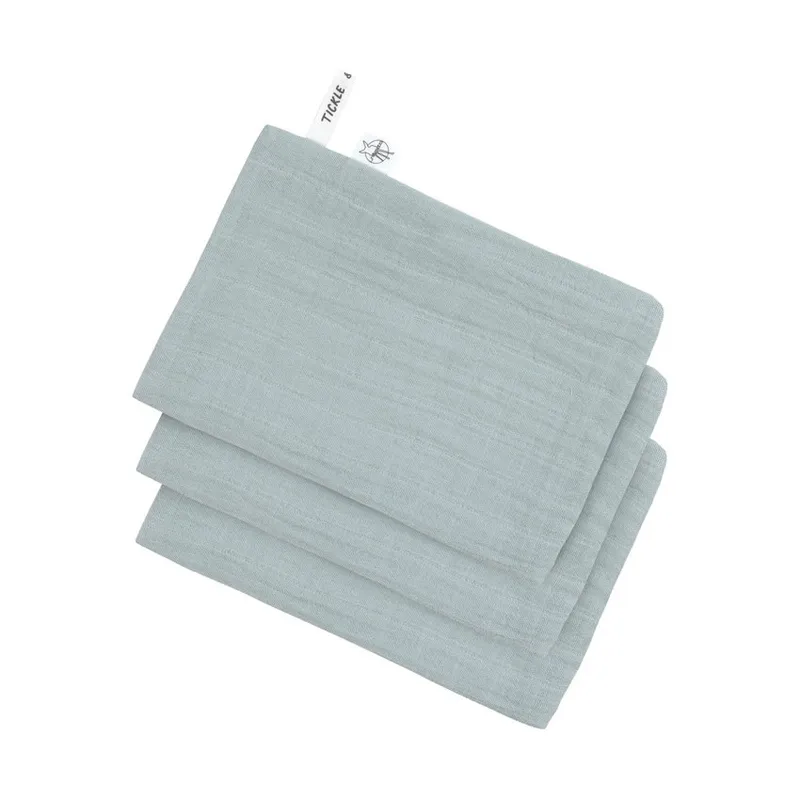 Lässig Hydrophile Waschlappen - Dots Powder Blue- 3 Stück