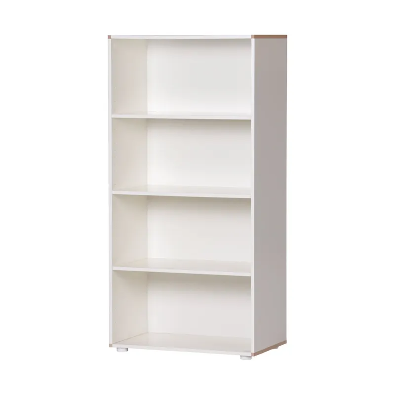 Manis-h Bücherregal mit 3 Regalen Schneeweiß