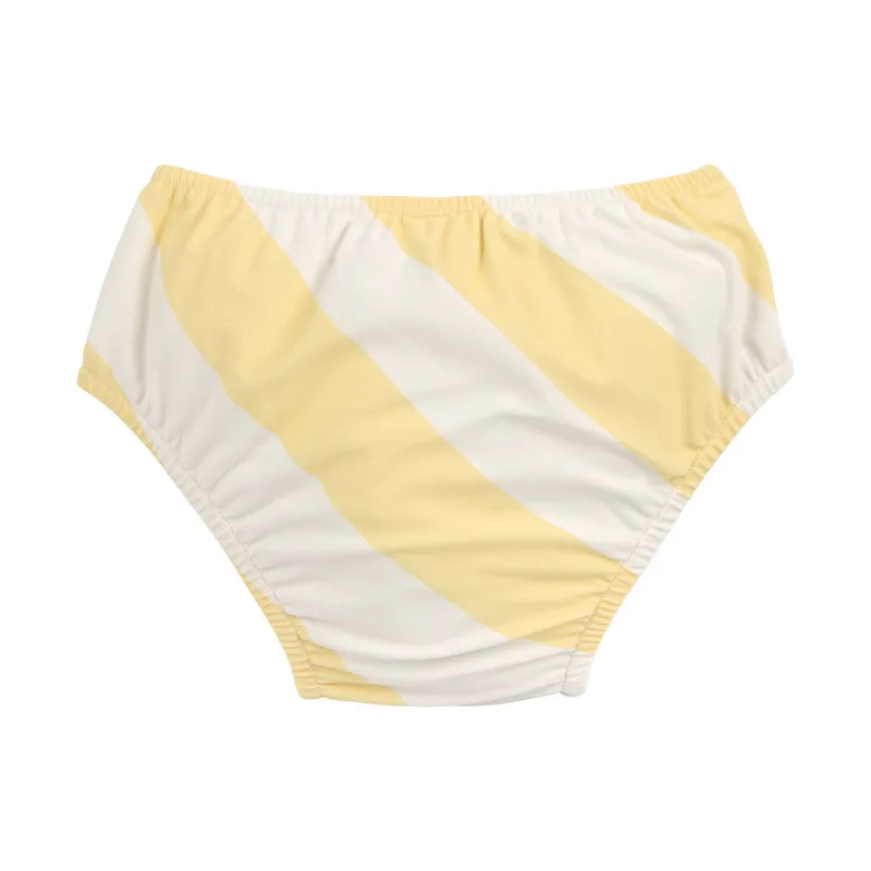 Lässig Snap Schwimmwindel - Stripes - Größe 74/80 - Pale Yellow/Sea Salt