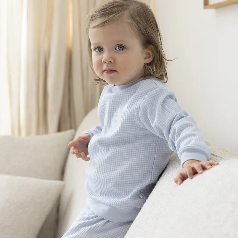 Feetje Waffelpyjama – Größe 68 – Babyblue