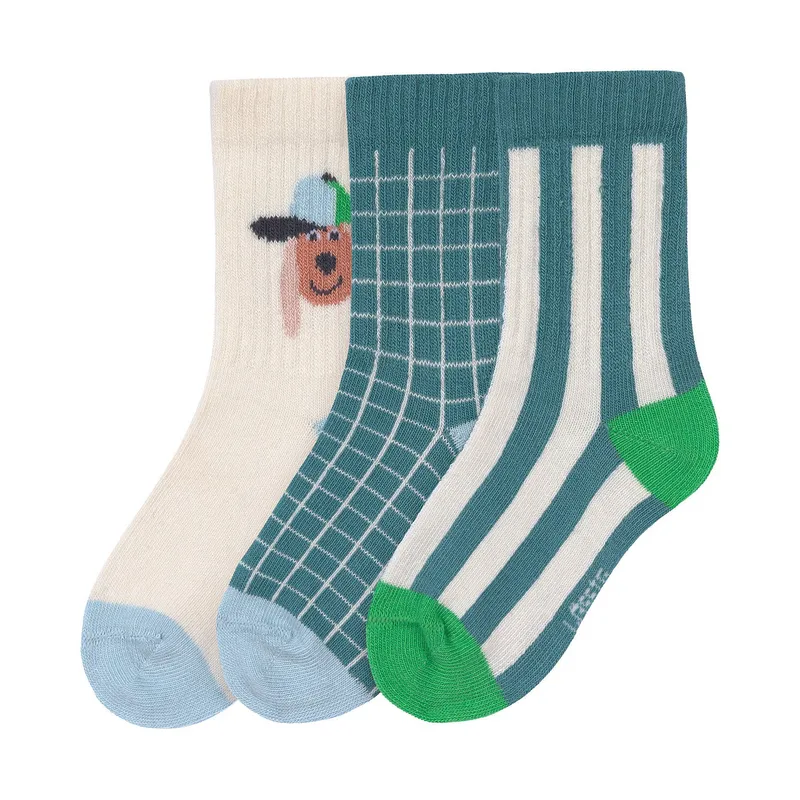 Laessig Tennis Socks 3 Stück GOTS – Dog – Gr. 23-26