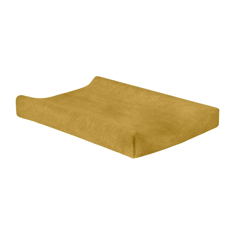 Waskussenhoes badstof 50x70cm mustard