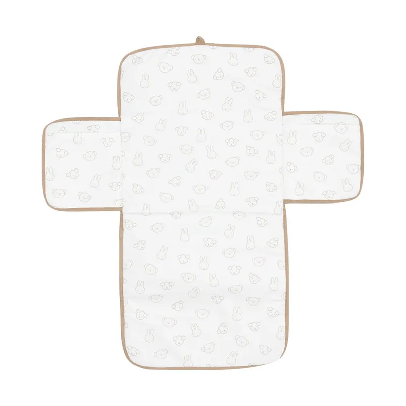 Jollein Wickelunterlage - mit Aufbewahrungsfach - Miffy Jacquard Teddy - Biscuit
